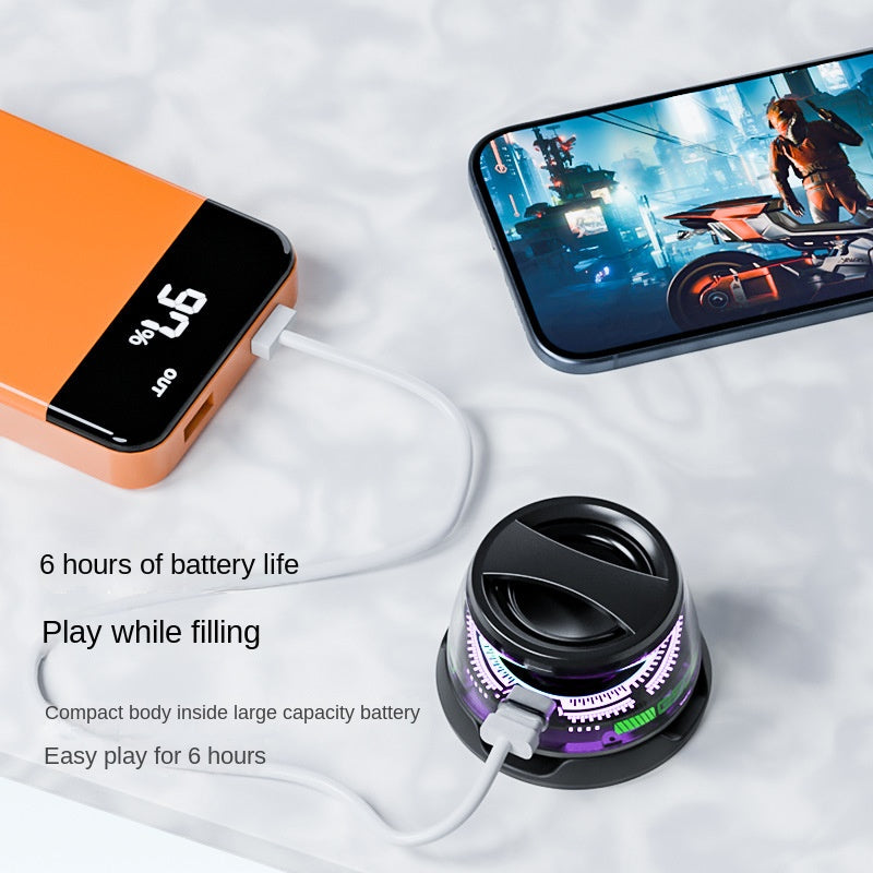 The Empire Mini Magnetic Wireless Bluetooth Bracket Small Stereo Outdoor Portable Bluetooth Stereo Desktop Mini Trendy Play Speaker