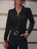 Fashionable Elegant Business Style Long Sleeve Shirt With Pearl Button